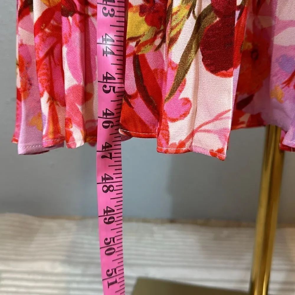 Lane Bryant women’s floral pleated V-neck fit and flare midi dress size 20 - Picture 4 of 12